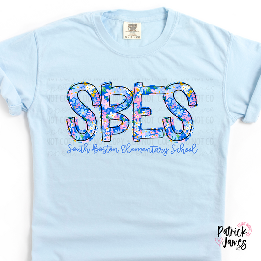 SBES Spring Floral Spirit Wear - Chambray - SHORT SLEEVE