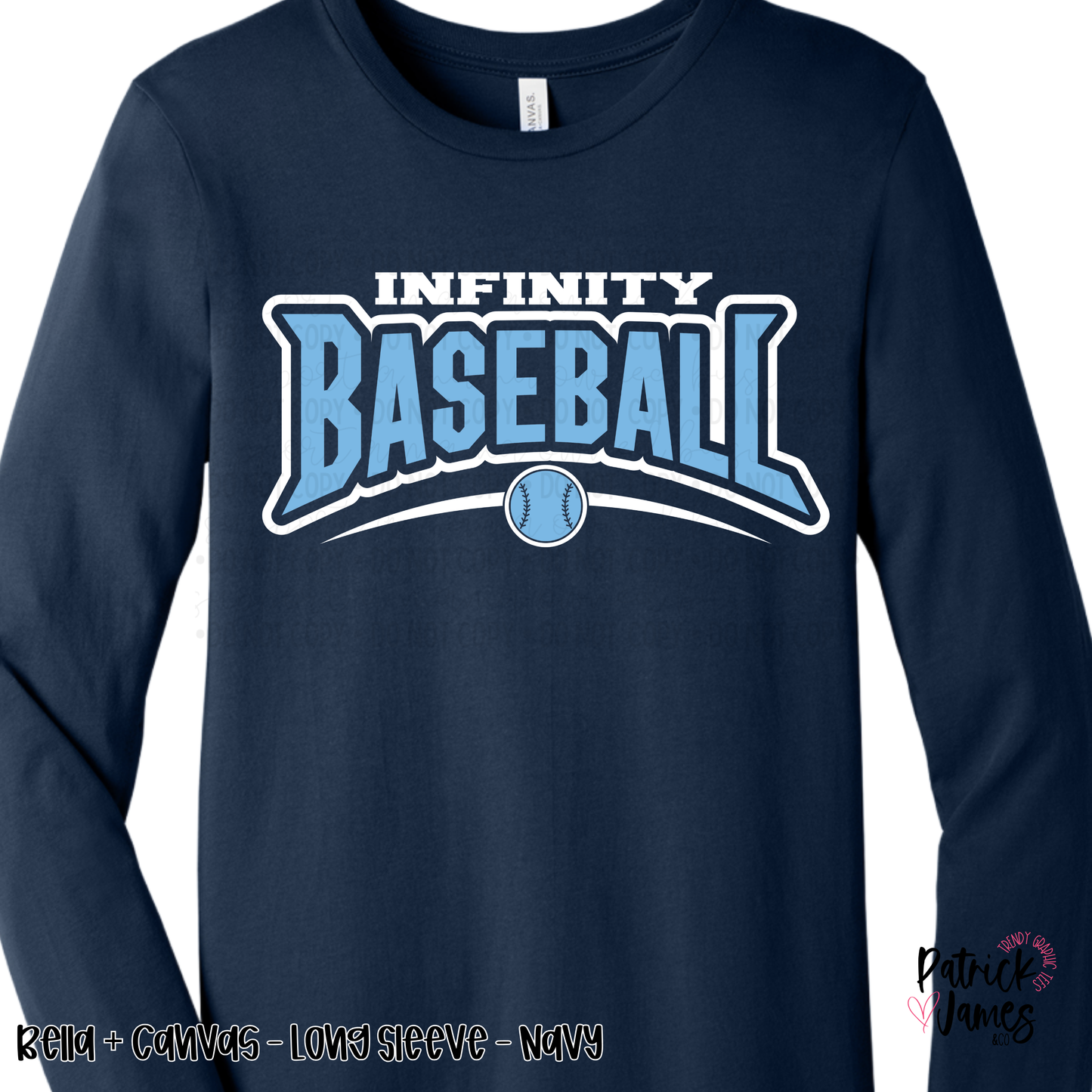 Infinity Baseball Varsity - Navy - LONG SLEEVE
