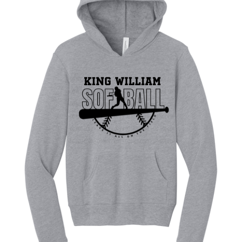 King William Softball-Grey Sweatshirt