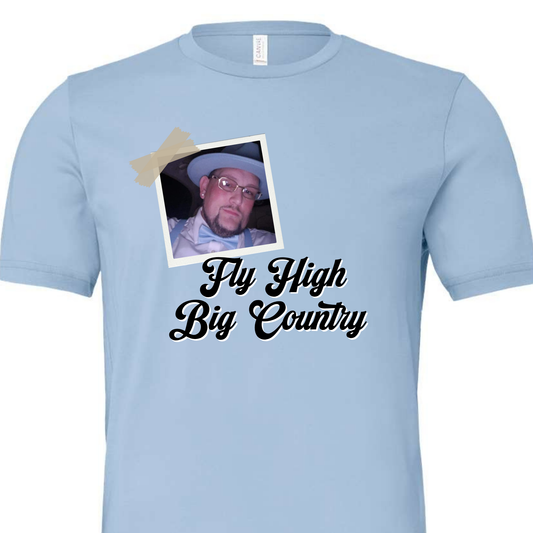 Fly High Big Country- Baby Blue Short Sleeve Tee