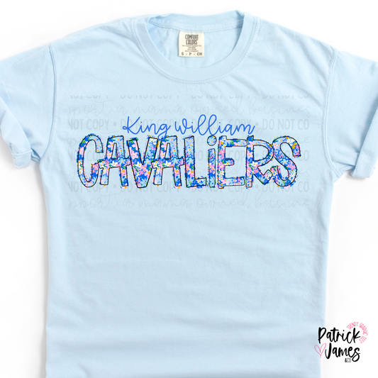 KWHS Spring Floral Spirit Wear - Chambray - SHORT SLEEVE