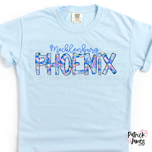 MES Spring Floral Spirit Wear - Chambray - SHORT SLEEVE