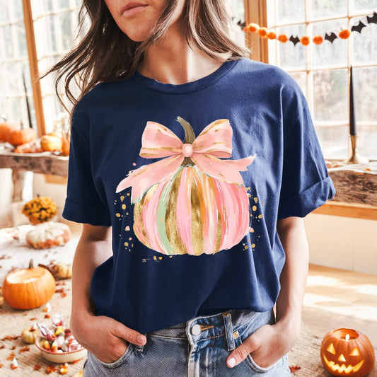 Glitter Pumpkin Long Sleeve Tee