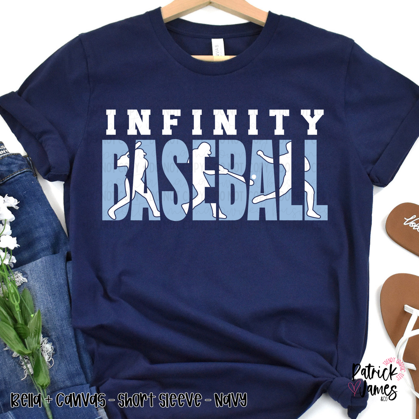 Infinity Baseball Player Knockout - Navy - SHORT SLEEVE