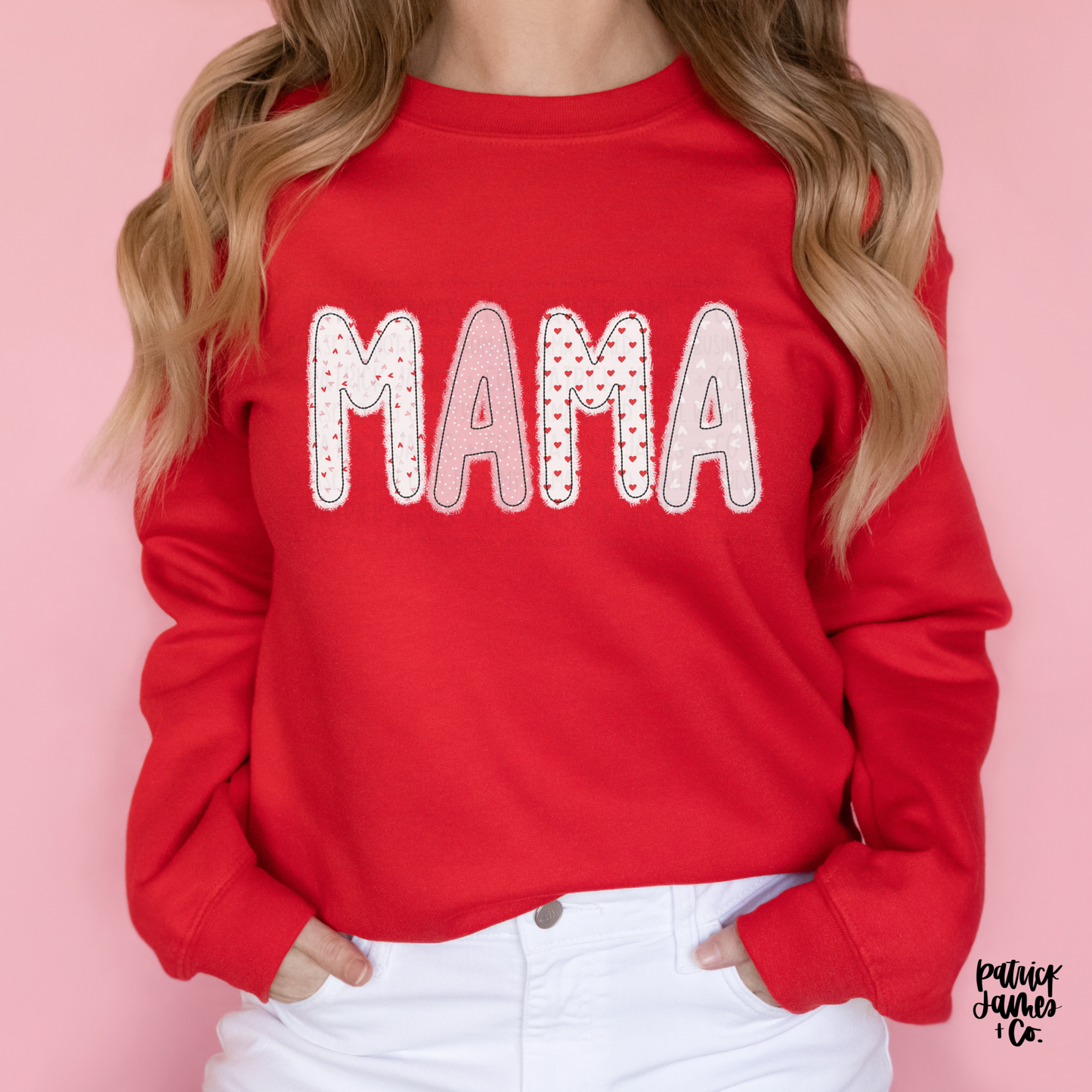 Faux Embroidered Mama