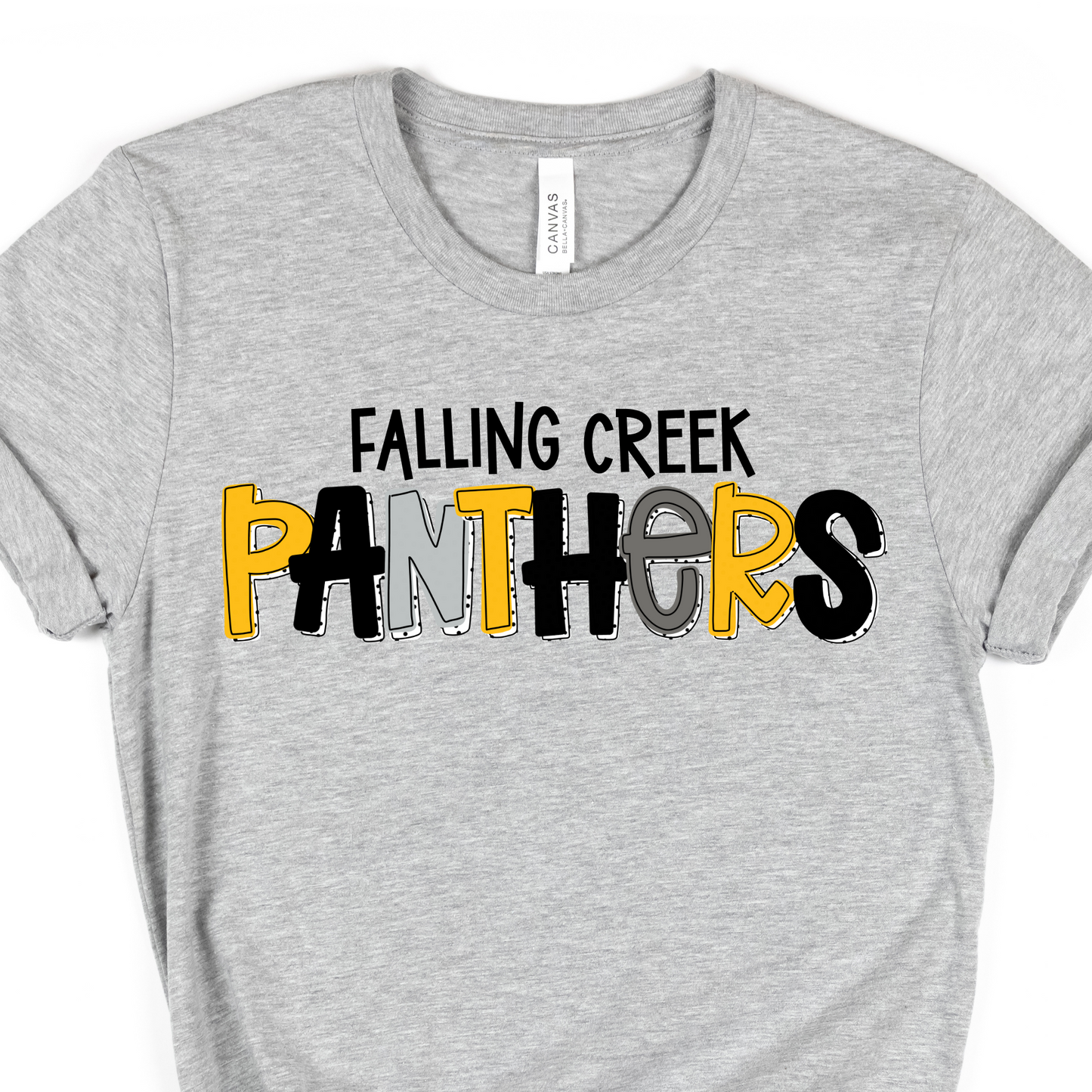 Dottie Alpha- Falling Creek Panthers- Grey Short Sleeve