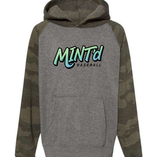 Mint'd Camo Sleeve Independent Trading Co Sweatshirt