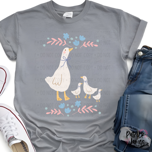 Floral Ducks Short Sleeve