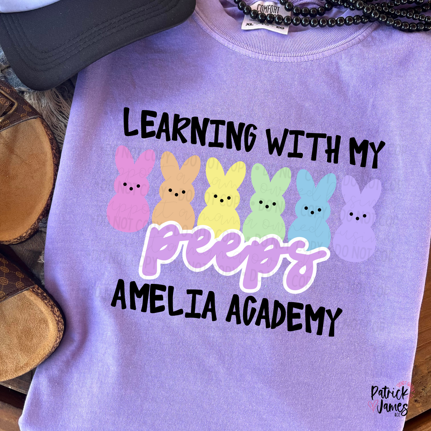 Learning With My Peeps Amelia Academy - Violet - SHORT SLEEVE