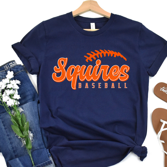 Squires Baseball- Navy SHORT SLEEVE