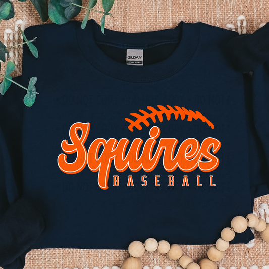 Squires Baseball- Navy LONG SLEEVE