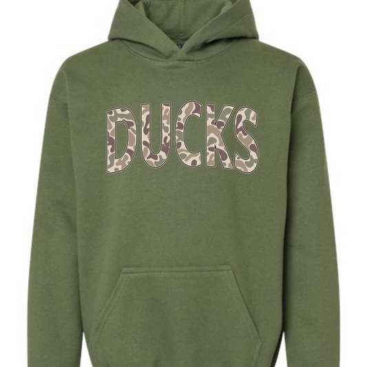Camo Ducks Toddler Hooded Sweatshirt