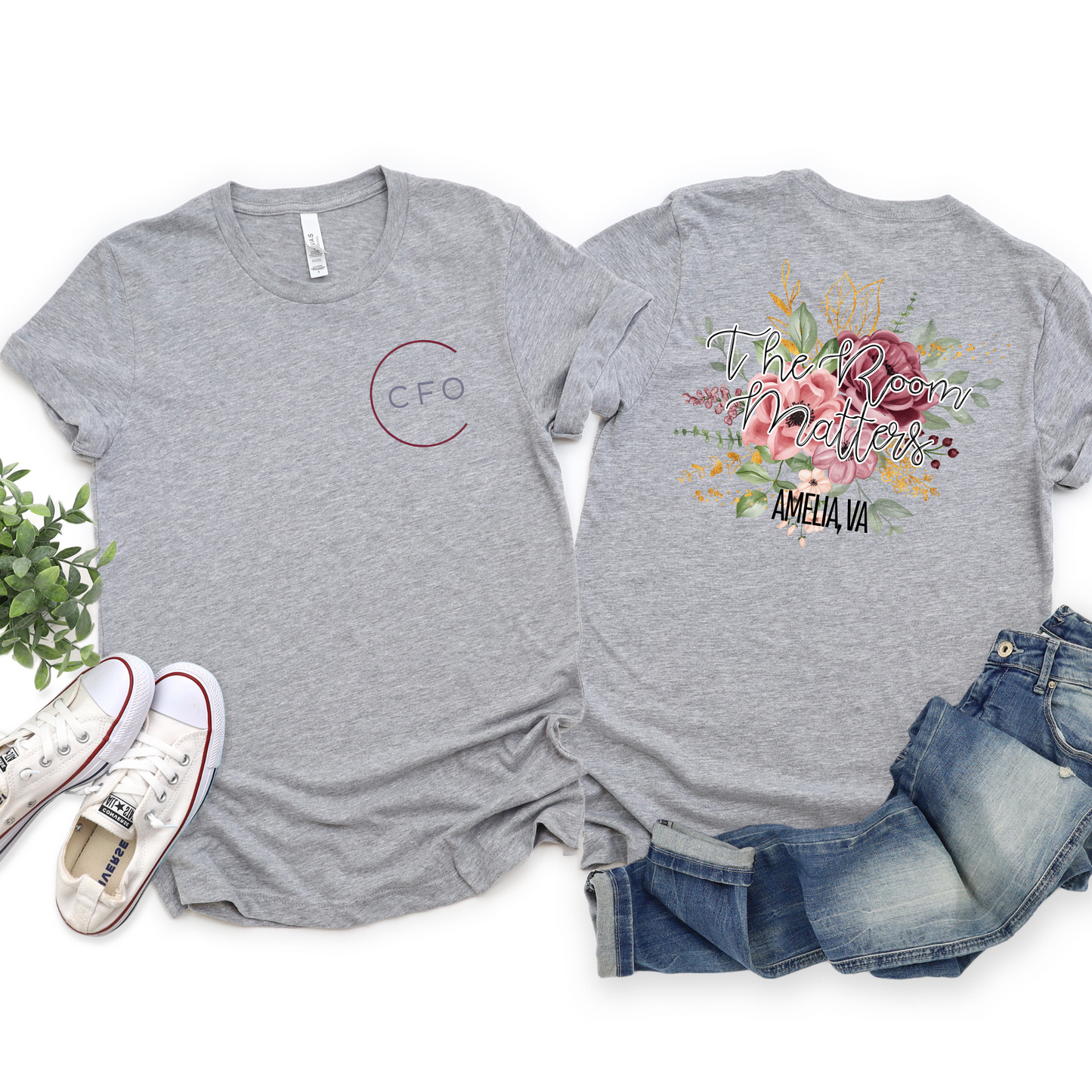 CFO- Floral The Room Matters- Expansion Fundraiser- Short Sleeve Tee
