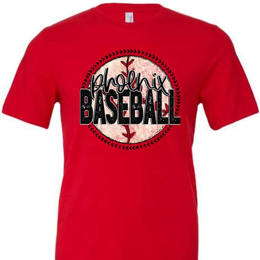 Distressed Baseball Phoenix Short Sleeve