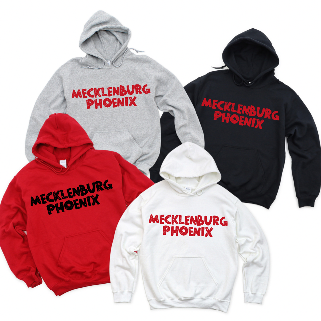 Mecklenburg Phoenix Simple Font-Sweatshirt- YOUTH