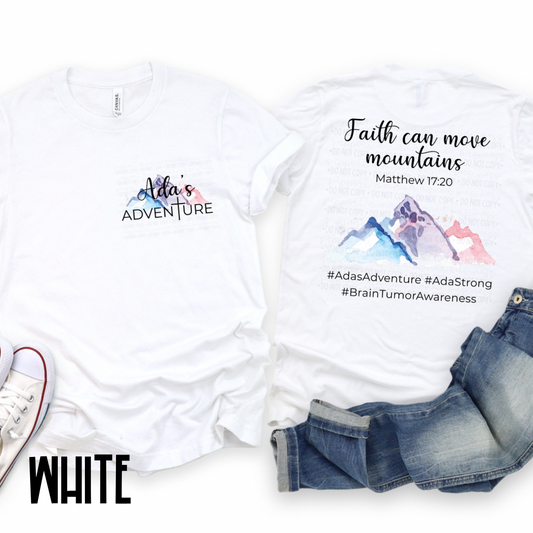 Ada’s Adventure- Watercolor Mountains- Short Sleeve