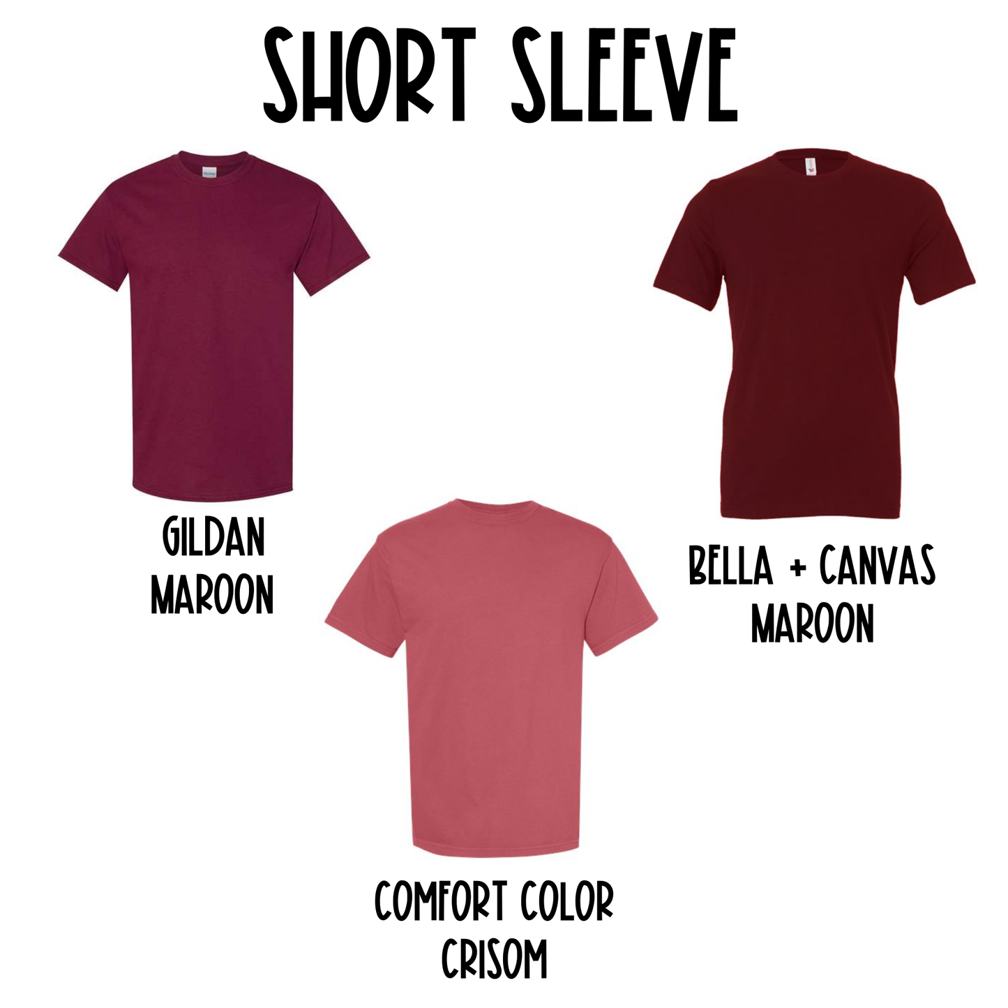 Spirit Wear Cougars- Maroon SHORT SLEEVE