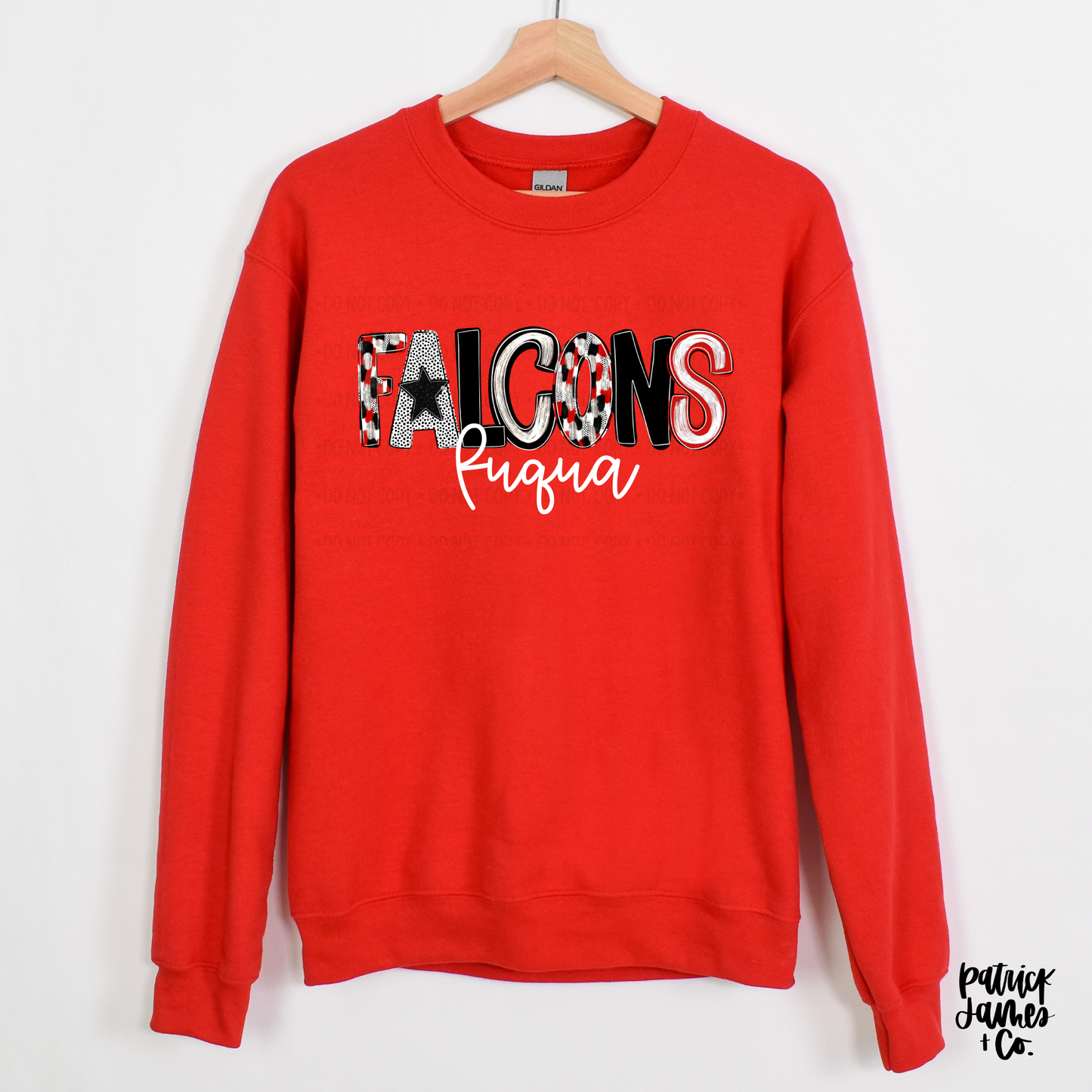 Preppy Spirit Alpha- Fuqua Falcons- Red Sweatshirt