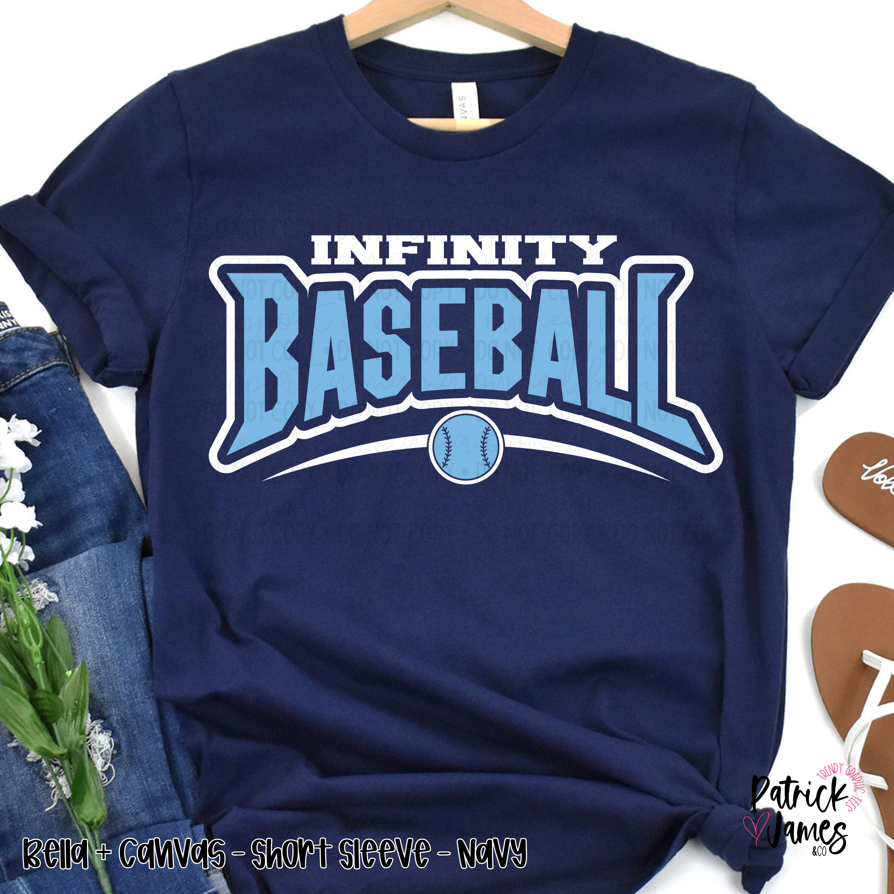 Infinity Baseball Tech Infinity Baseball Varsity - Navy - SHORT SLEEVE – Patrick James & Co