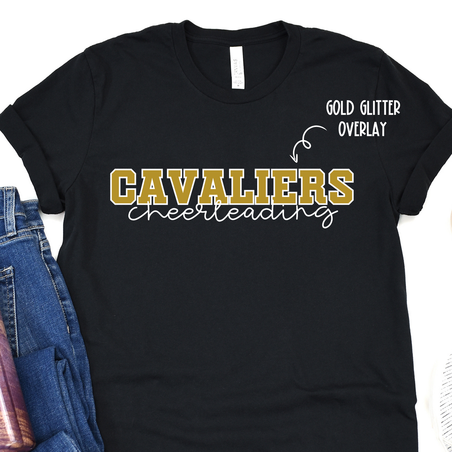 Cavaliers Cheerleading- Black SHORT SLEEVE