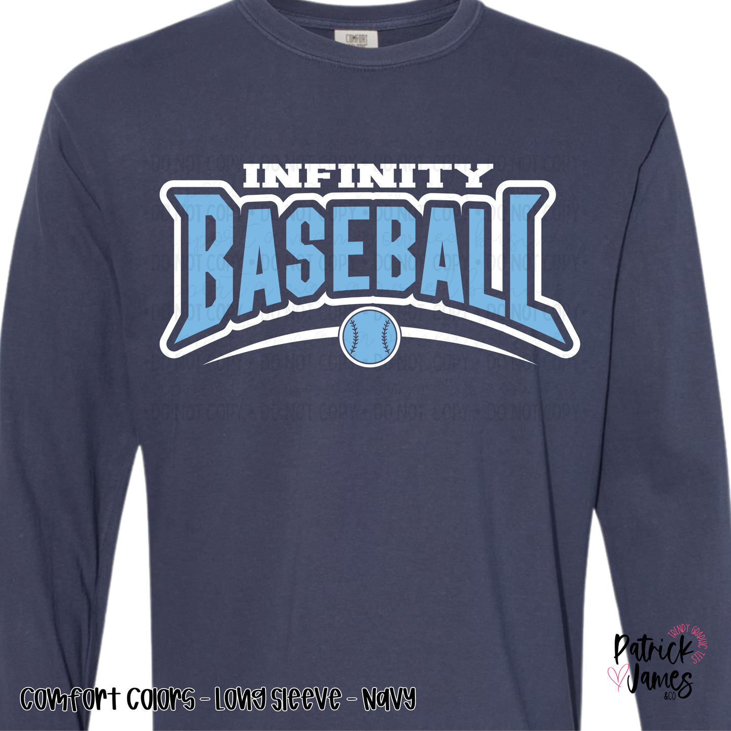 Infinity Baseball Varsity - Navy - LONG SLEEVE