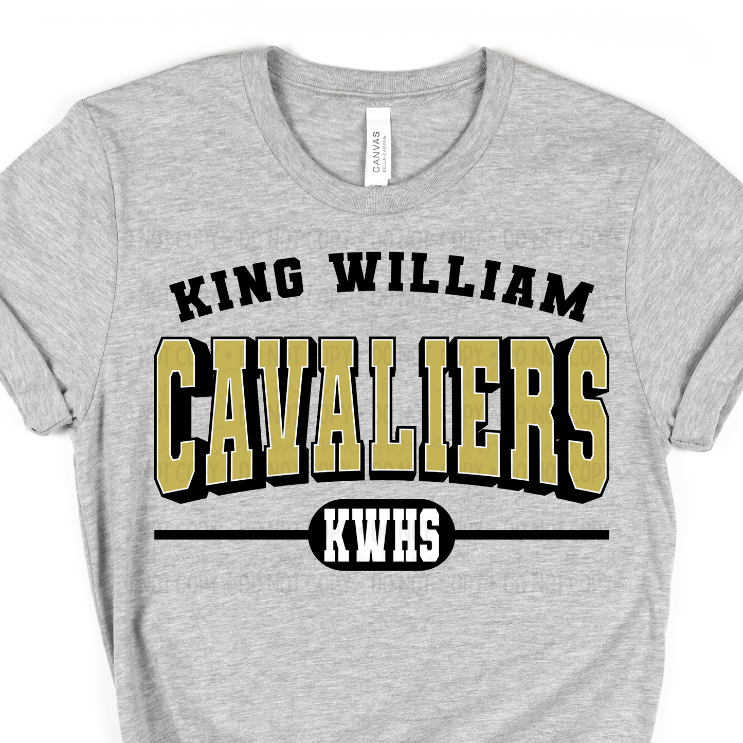 Varsity Cavaliers- Grey SHORT SLEEVE