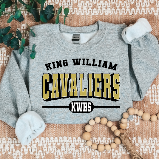 Varsity Cavaliers- Grey SWEATSHIRT