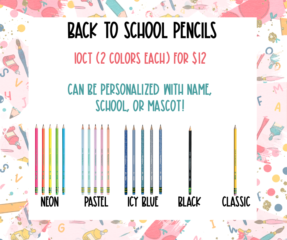 Ticonderoga #2 Laser Engraved Custom Pencils- Pack of 10