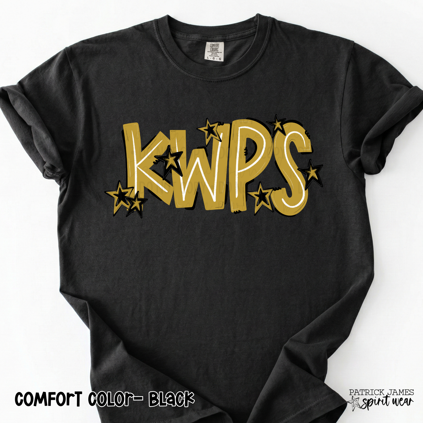 KWPS Doodle Letter- Black Short Sleeve