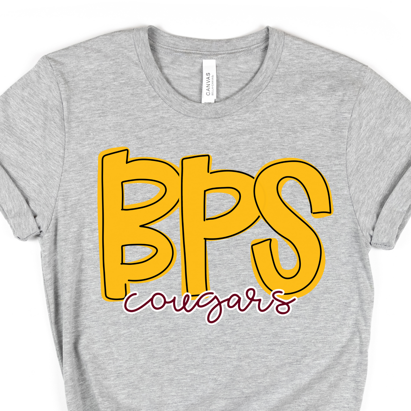 BPS Cougars- Grey LONG SLEEVE