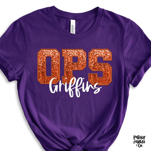 OPS Faux Glitter Short Sleeve Tee