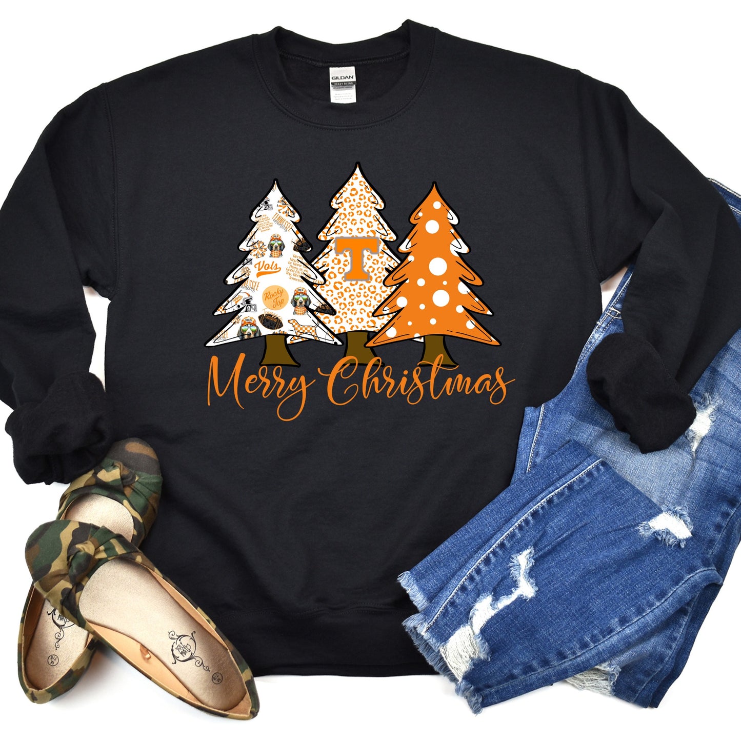 TN Merry Christmas- Black SWEATSHIRT