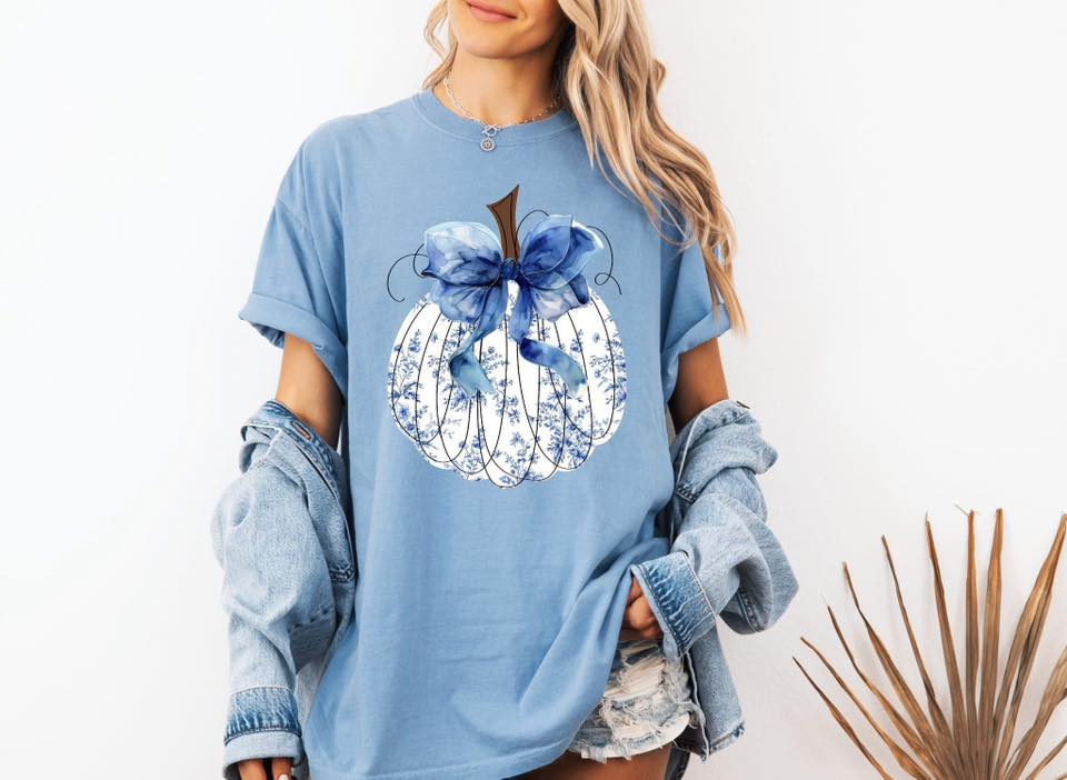 Toile Pumpkin Comfort Color Short Sleeve