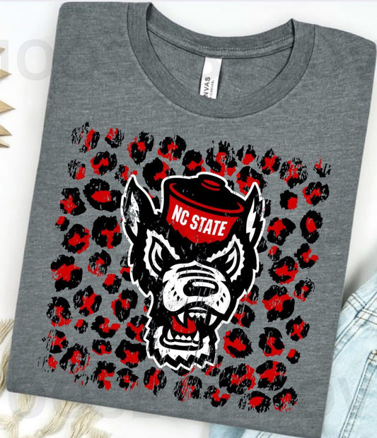 Leopard NC State - Short Sleeve