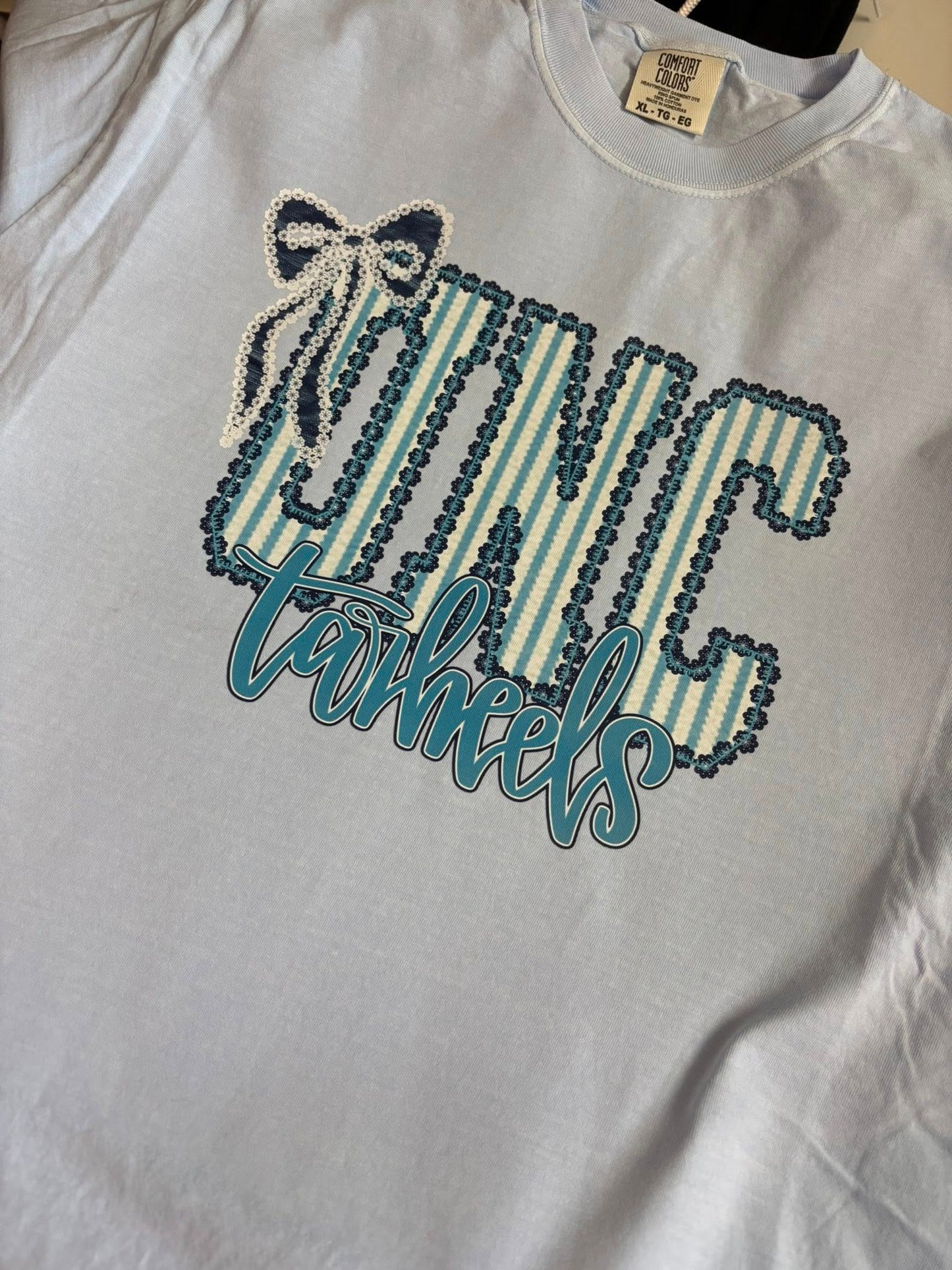 Tarheels Seersucker Comfort Color® Short Sleeve Tee