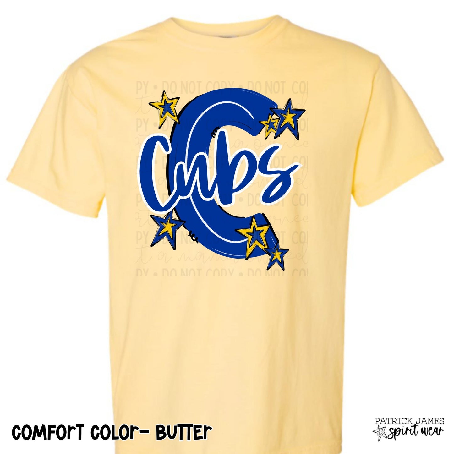 Doodle Letter Cubs Comfort Color® Short Sleeve Tee