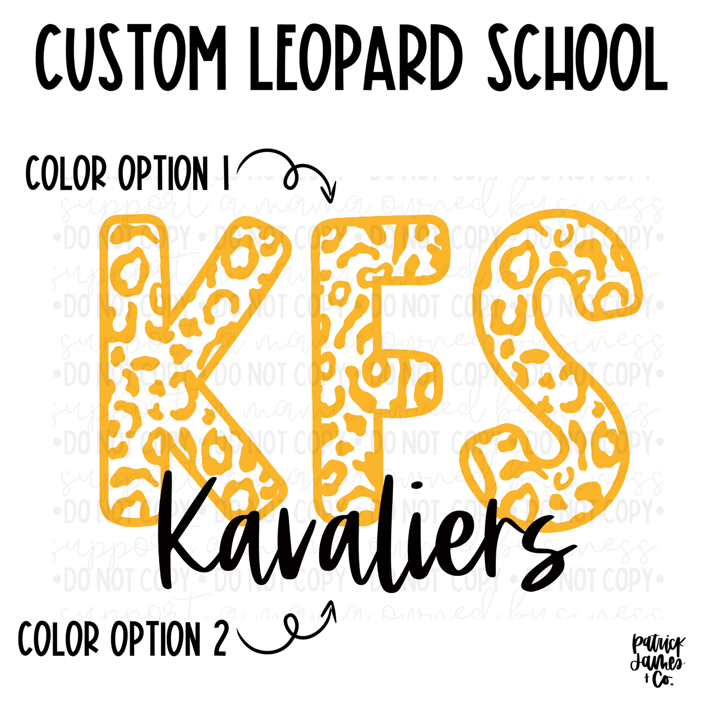 CUSTOM- Leopard School Mascots *PLEASE READ DESCRIPTION ON HOW TO ORDER*