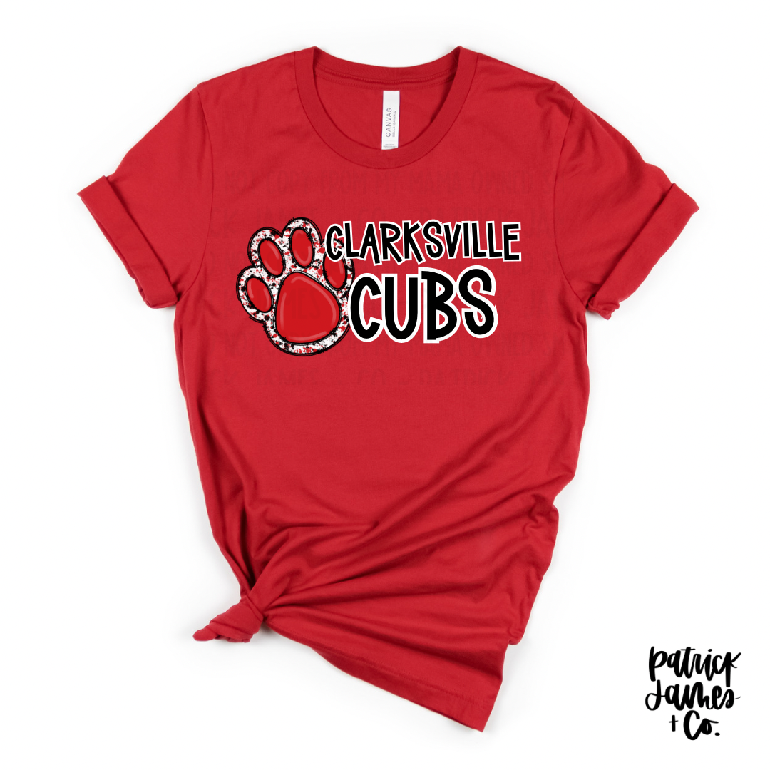 Clarksville Cubs Pawprint - Color Option 2