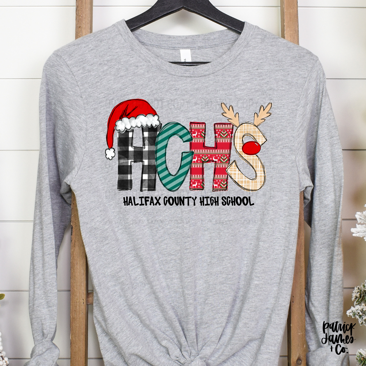 Christmas Alpha- HCHS- Grey LONG SLEEVE