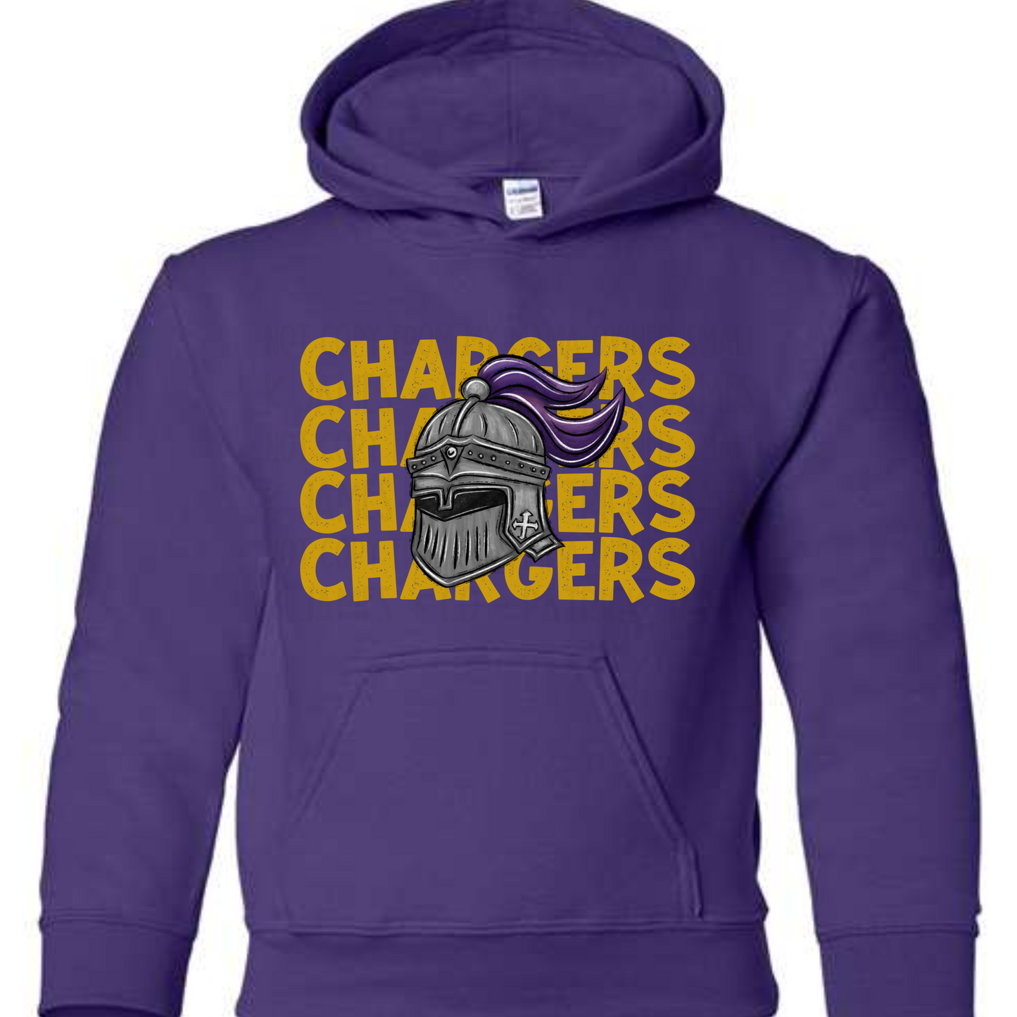 Repeat Chargers- Gold Text- ADULT SWEATSHIRTS