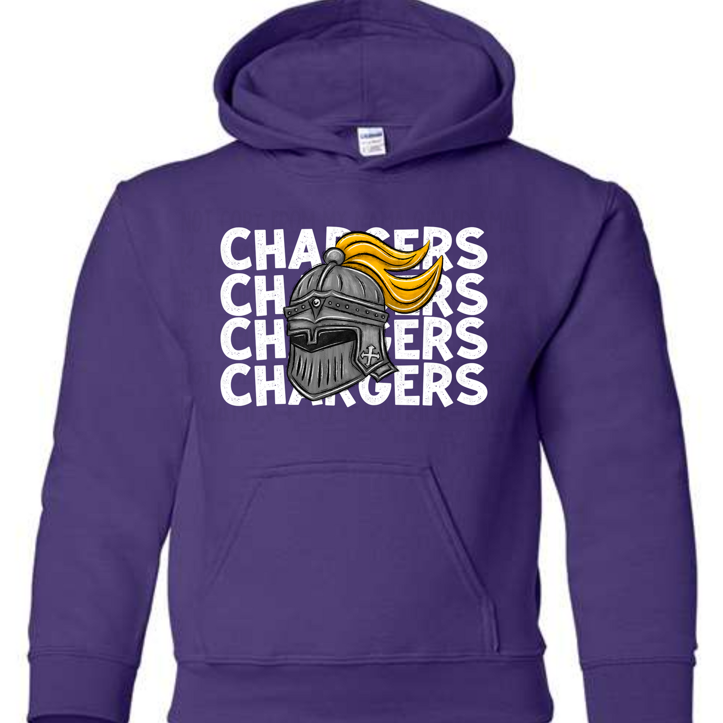 Repeat Chargers- White Text- ADULT SWEATSHIRTS