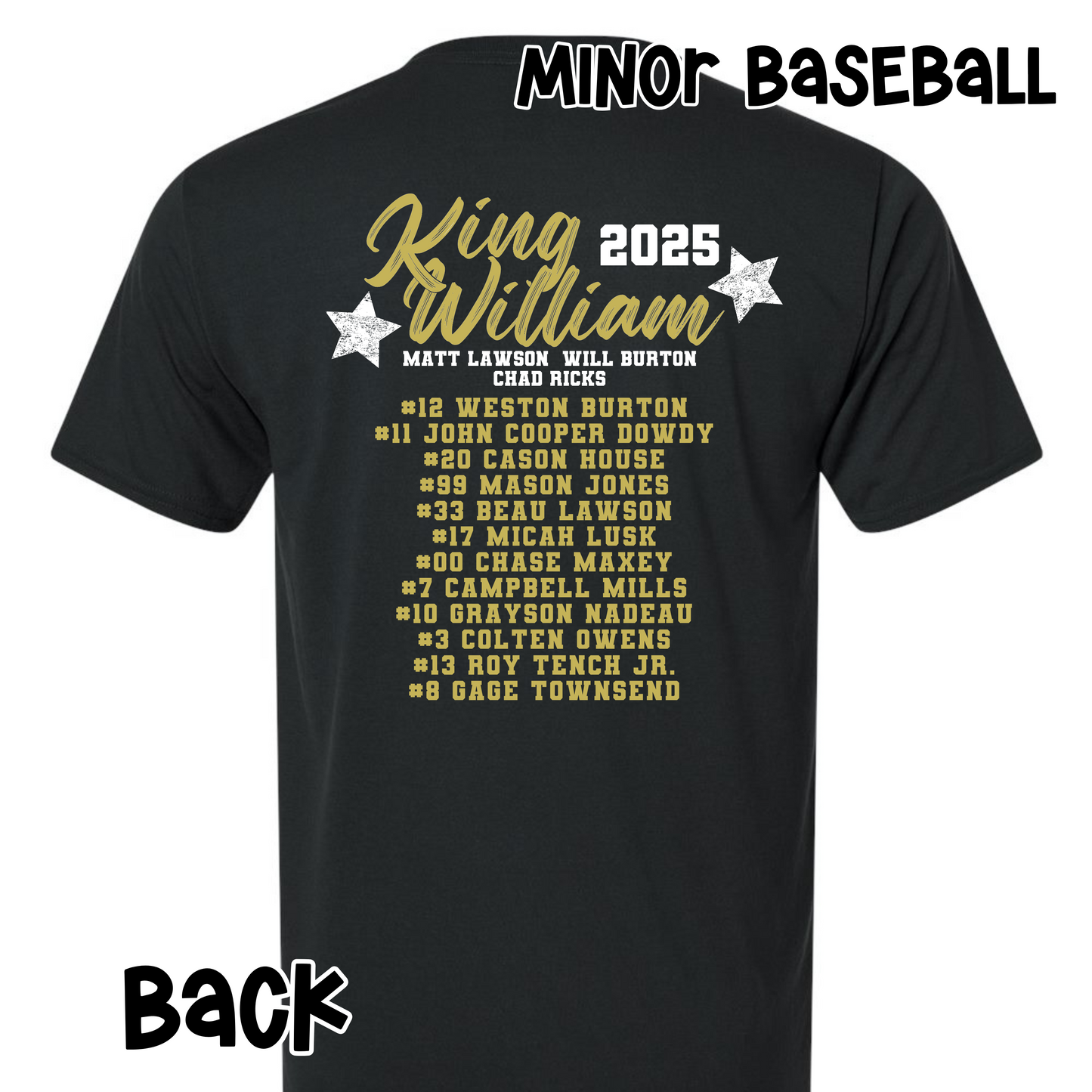 MINOR BASEBALL- KW All Stars- Gildan Cotton Short Sleeve- Playoff 6/14