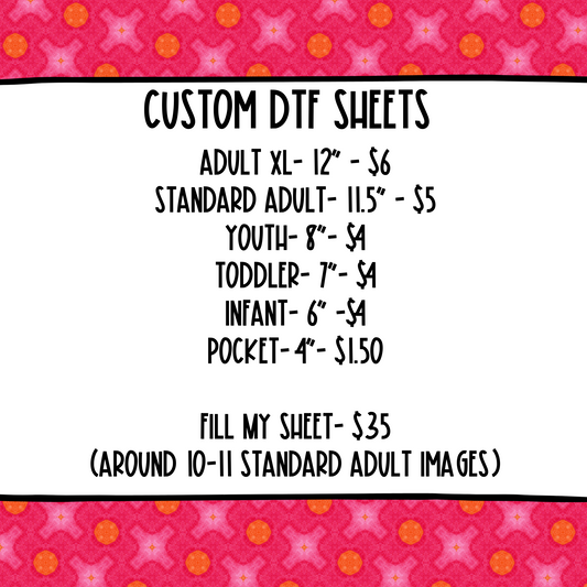 Custom DTF Sheets