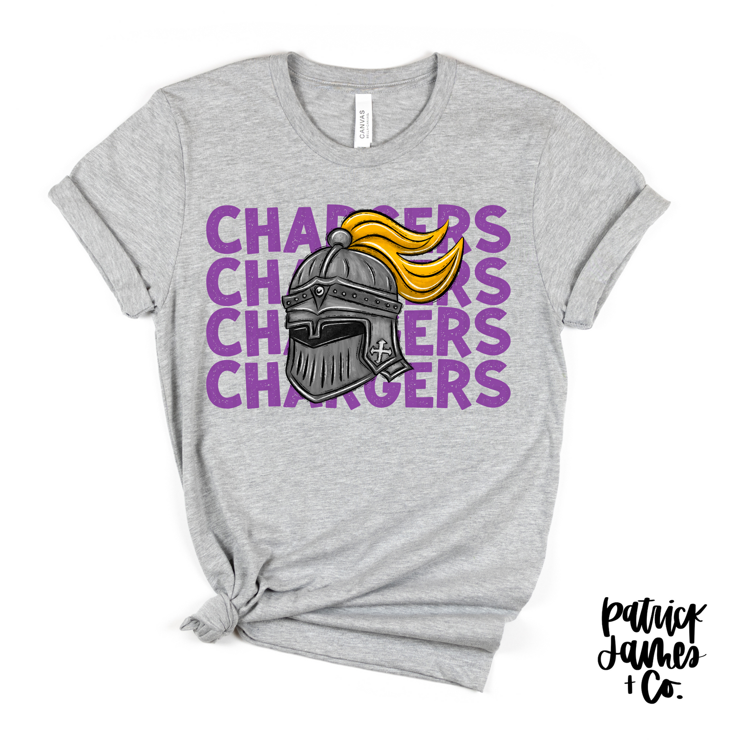 Repeat Chargers - Purple Text- LONG SLEEVE