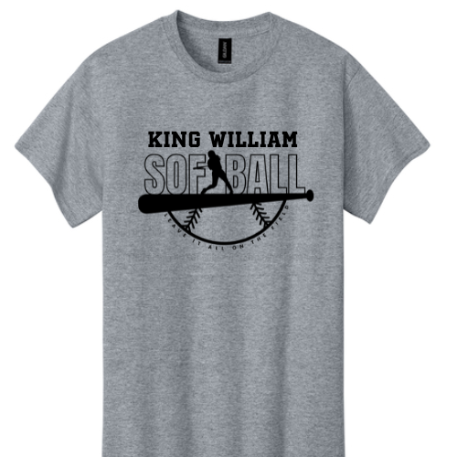 King William Softball - Grey - Short Sleeve