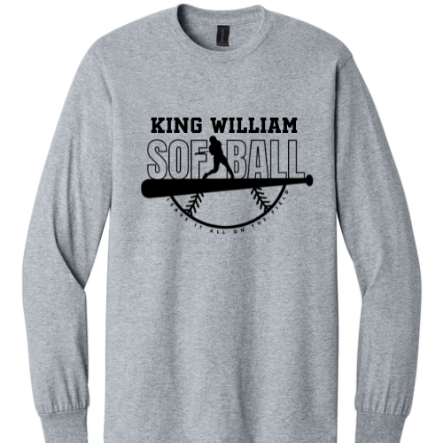 King William Softball - Grey - Long Sleeve