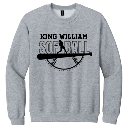 King William Softball-Grey Sweatshirt