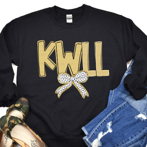 KWLL Bow- Gildan Crewneck Sweatshirt