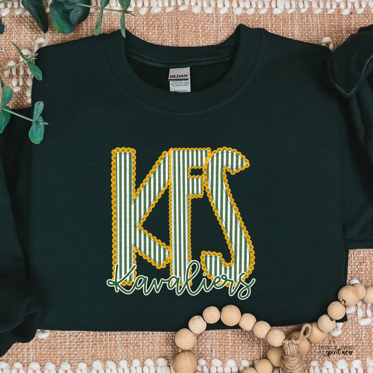 Kavalier Seersucker- Gildan Forest Crewneck Sweatshirt
