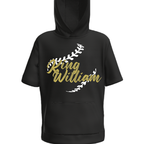 KW Seams- Sport-Wick® Fleece Short Sleeve Hooded Pullover